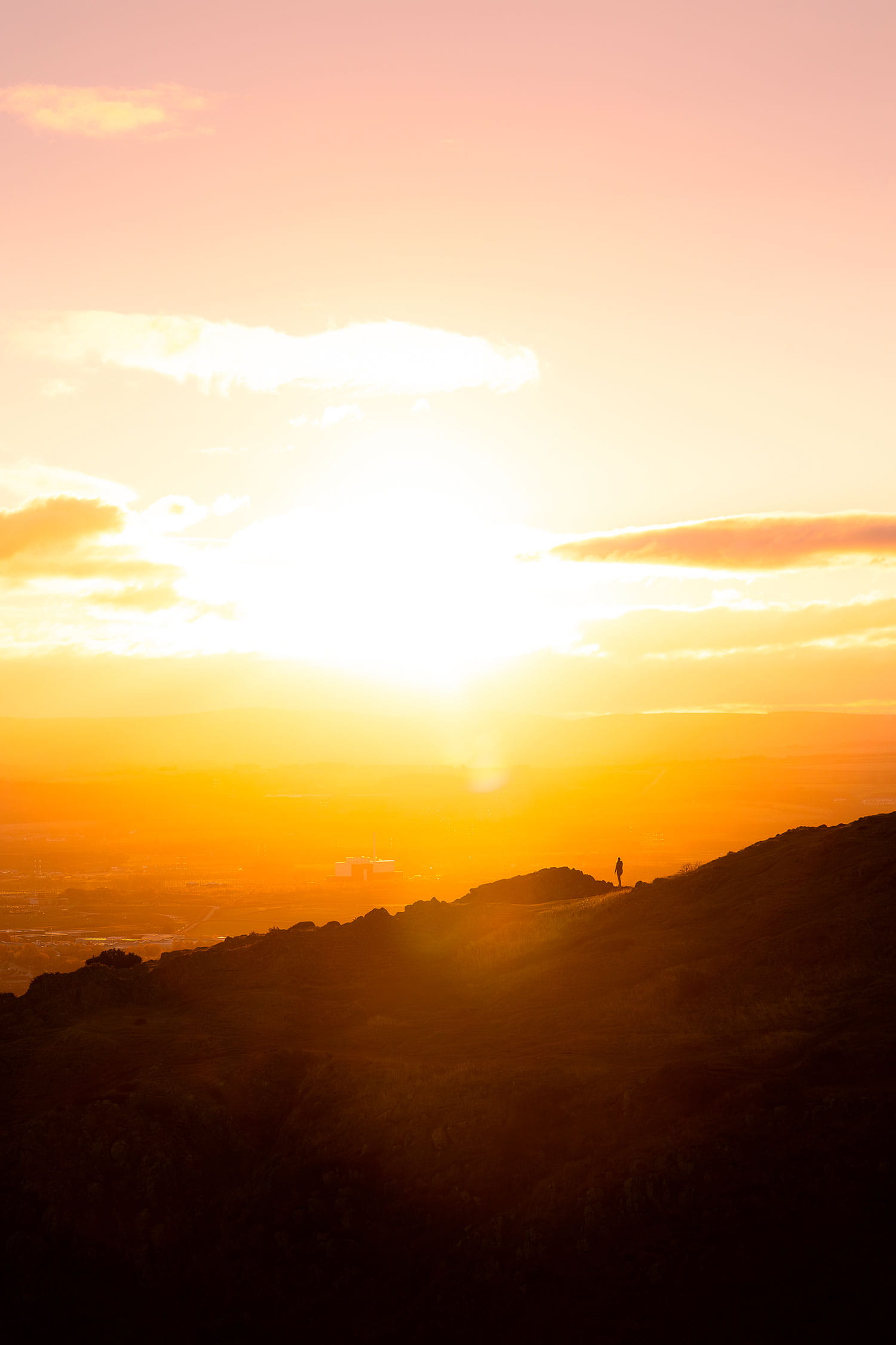 Arthur's seat levée de soleil automne