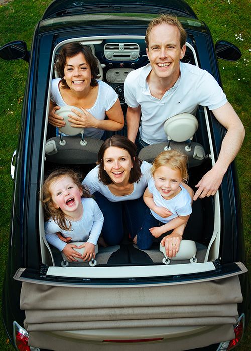 Famille, jeux en voiture, voyage