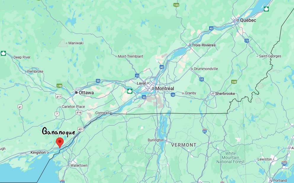 carte Gananoque