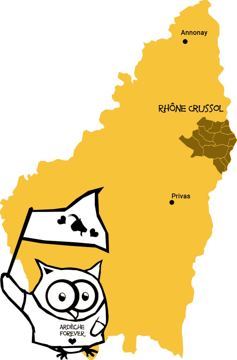 carte rhone crussol Ardèche