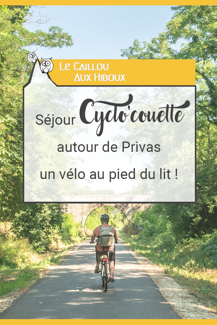 Séjour Cyclo’couette autour de Privas en Ardèche : un vélo au pied du lit !
